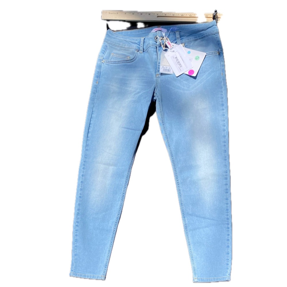 BLUGIRL FOLIES Women's Blue Skinny Denim Jeans Size 27 NWT Light Wash‎